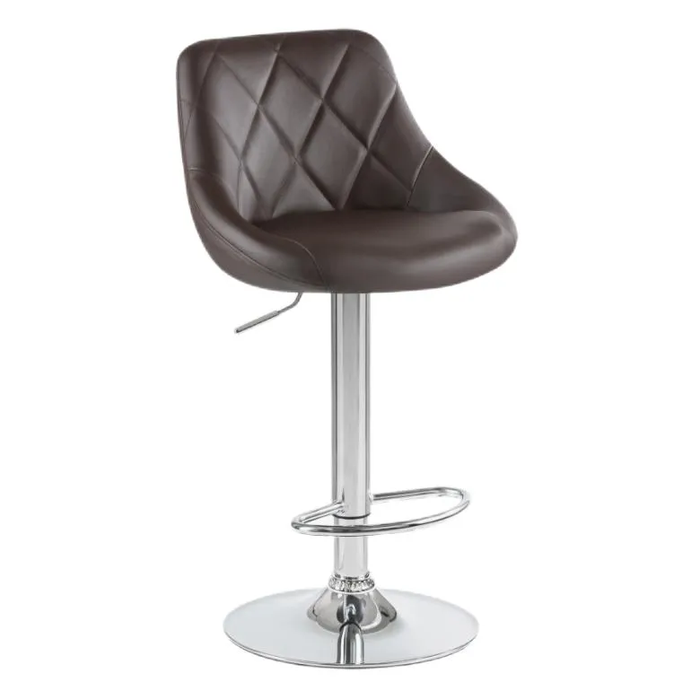 Height Adjustable 360 Swivel Chair Nordic Black Metal Legs High Chair Swivel Bar Stools for Kitchen Breakfast Coffee Counter