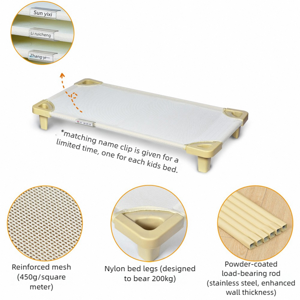 Factory Wholesale Daycare Afternoon Nap Mesh Surface Kids Bed Preschool Baby Children Montessori Classroom Furniture