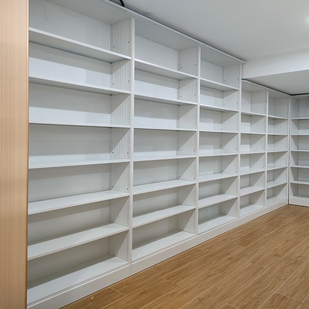 Modern Double-Sided Steel Bookshelves Library Filing Shelving for School Office Use