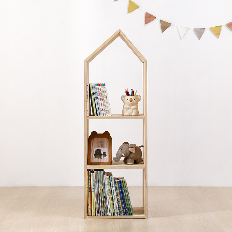 Kids Toy Storage Cabinet With Bookshelf Wooden Floor-standing Eco-Friendly Modern Kids Toy Storage Organizer