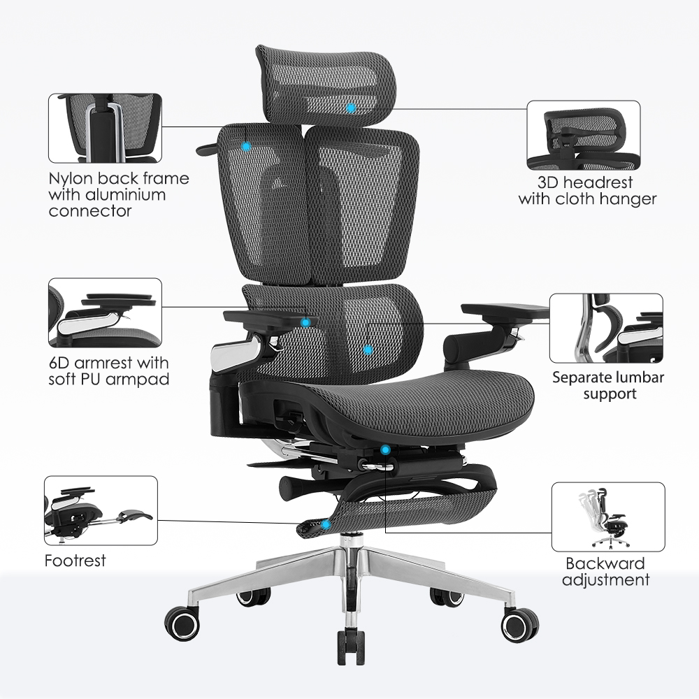 Luxury Design High-end Modern Full Mesh Ergonomic Office Chair Luxury Executive Computer Desk Chair For Office Sillas De Oficina