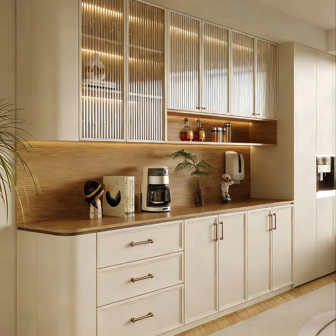 Custom Size Extra Long Buffet Server for Large Dining Rooms, Wooden Sideboard with 10+ Drawers for Ample Storage Needs