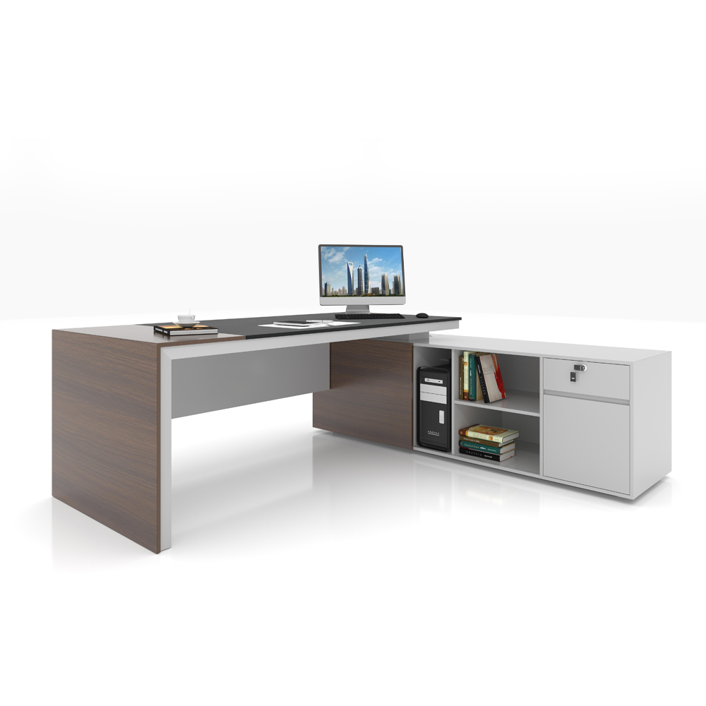 Modular Office Furniture L Shape Design Strong Mobilier Home Luxury Executive Desk