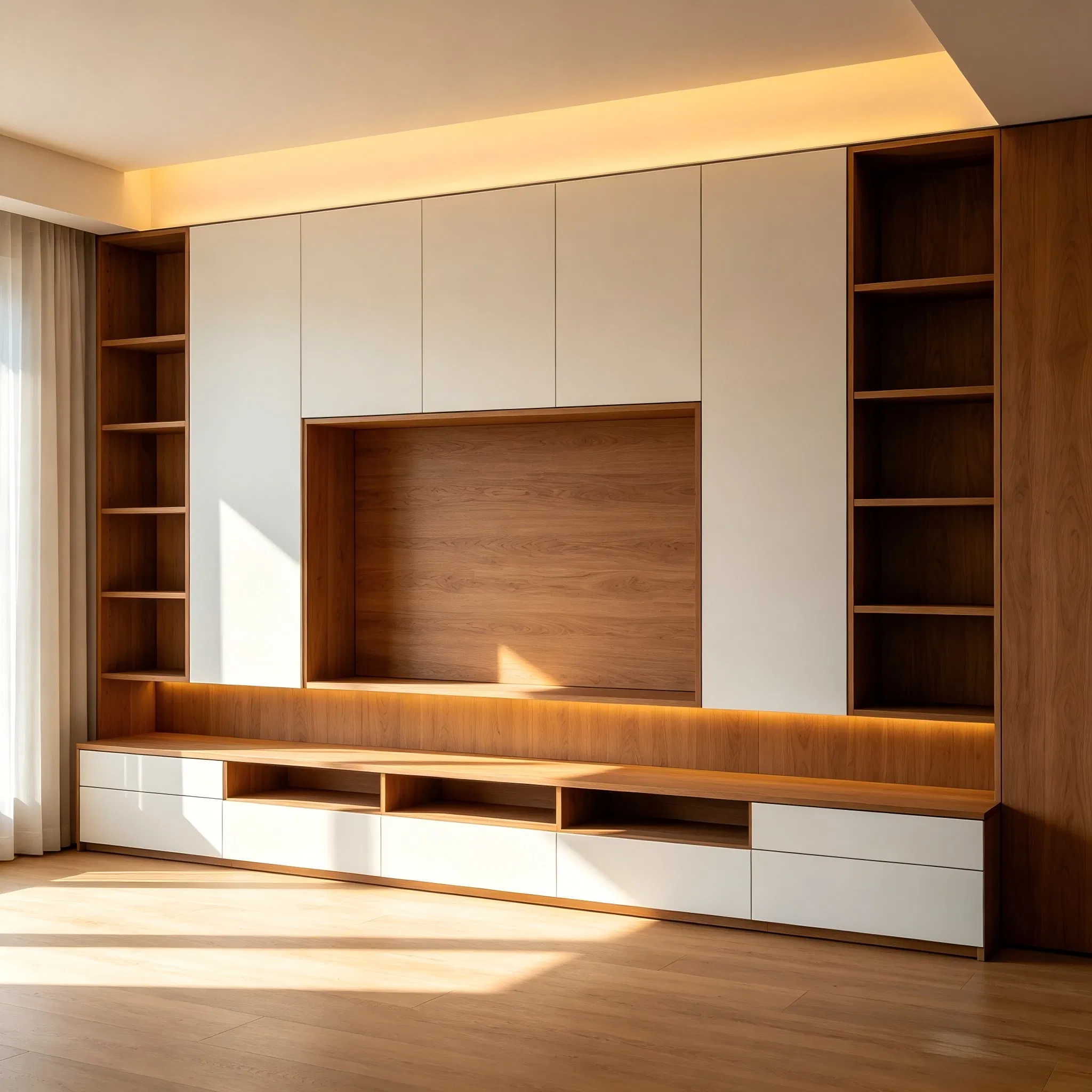 No / Drawer Slides Included Hinges LED Lighting Option Media Console