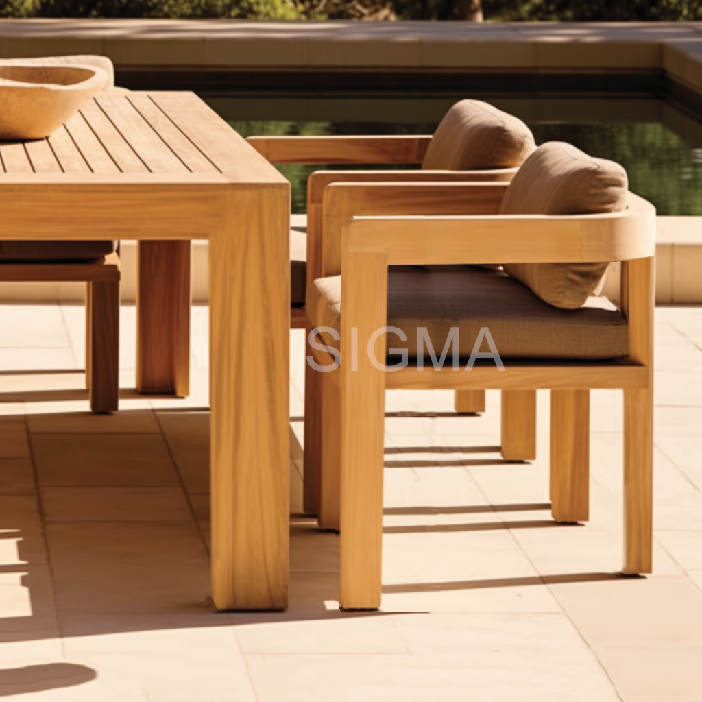 Teak Outdoor Sofa Set Detail 9