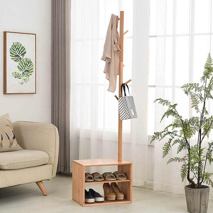 Front Door Living Room Mudroom Entryway Coat Stand Set Hall Tree Bench Shoe Rack Storage Seat Wooden Shoe Bench with Coat Rack