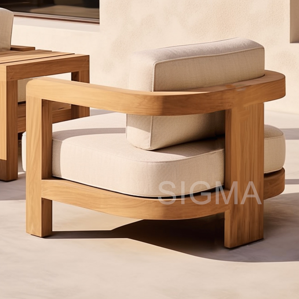 Modern Luxury Teak Wood Outdoor Furniture Living Dining Courtyards For Villa Farmhouse Living Room Parks Garden Sofas