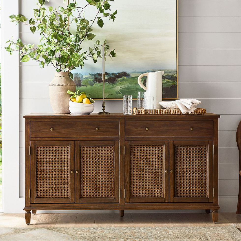 High Quality Solid Oak Sideboard Buffet Cabinet With Storage For Dining Room And Kitchen Home Furniture