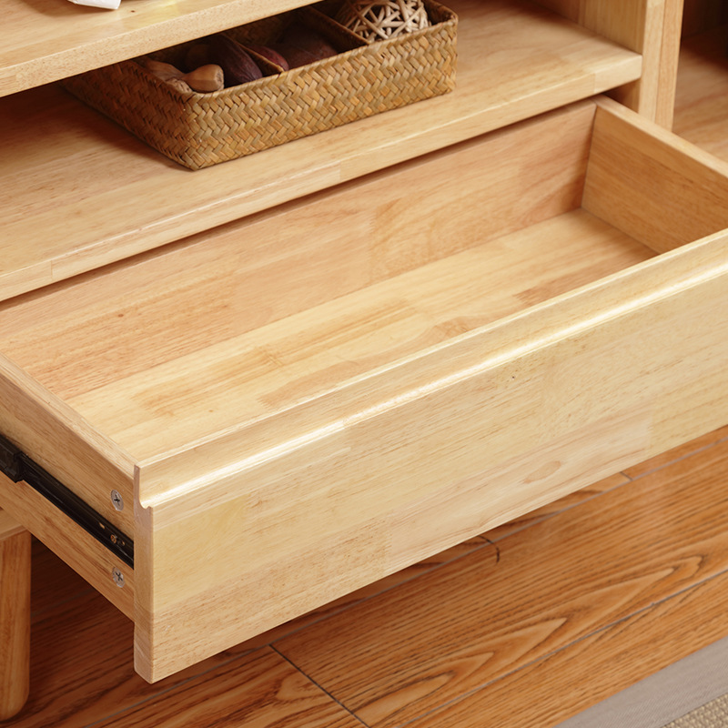 Nordic Pure Solid Wood Modern Simple Home Furniture Study Storage Bookcase with Back Panel Self-assembly Children's Bookshelf
