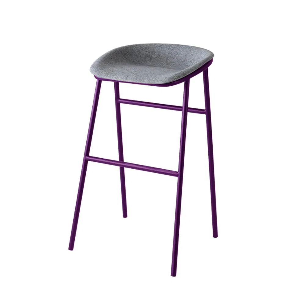 Kitchen Modern Design Metal Legs Recycled Pet Felt Seat High Bar Stool Counter Stool Kitchen Stool