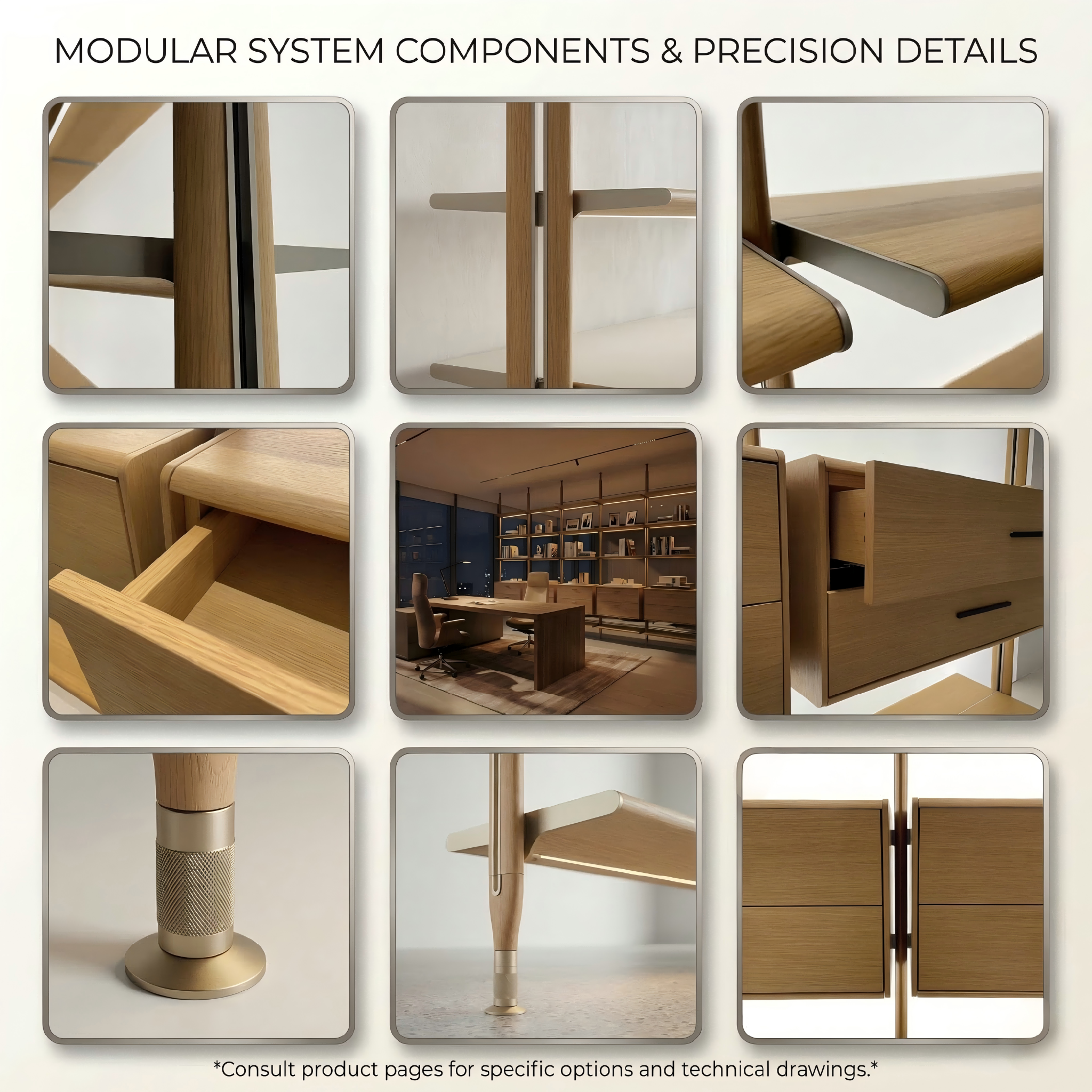 Floor to Ceiling Wall Bookshelf Modern Minimalist Luxury Modular Shelf Display with Led Light Customized Wall Unit Book Shelf