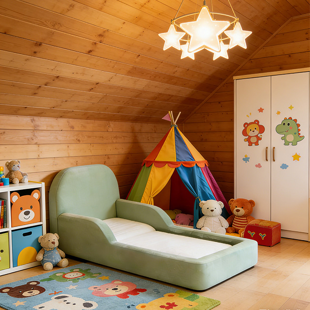 Home Travel Shaped 2-in-1Design Foldable Portable Soft Foam Filling Kids Baby Toddler Little Floor Play Sofa Bed