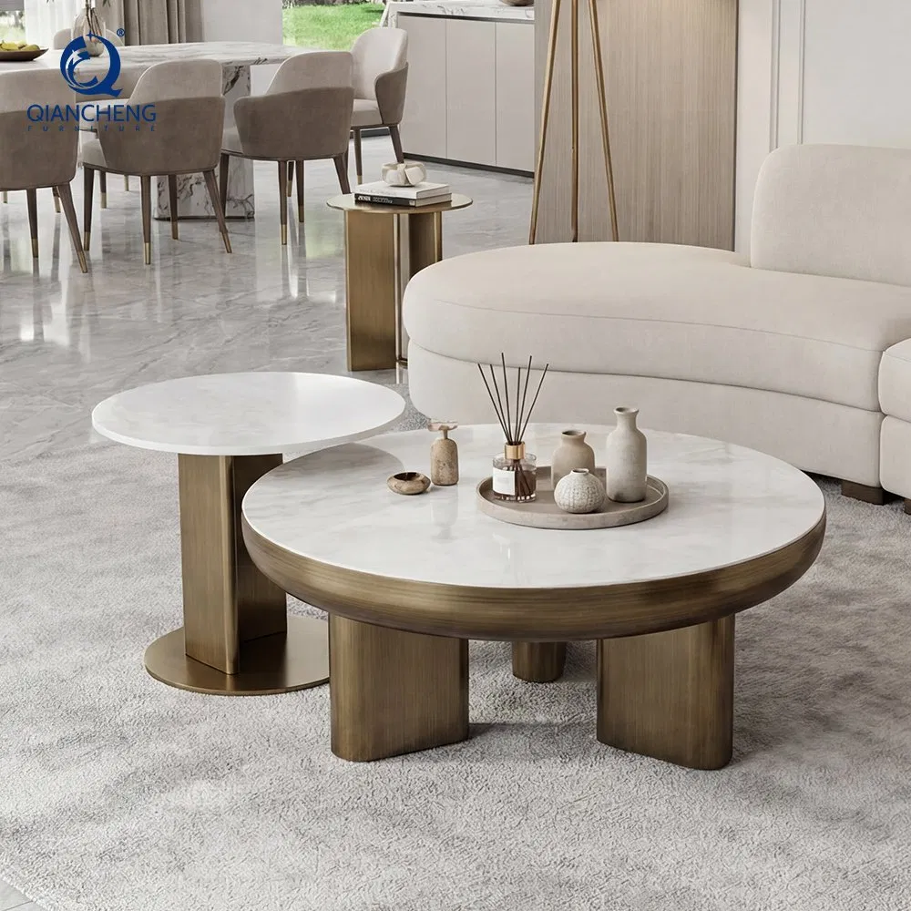 Luxury Round Nesting Coffee Table Detail Design