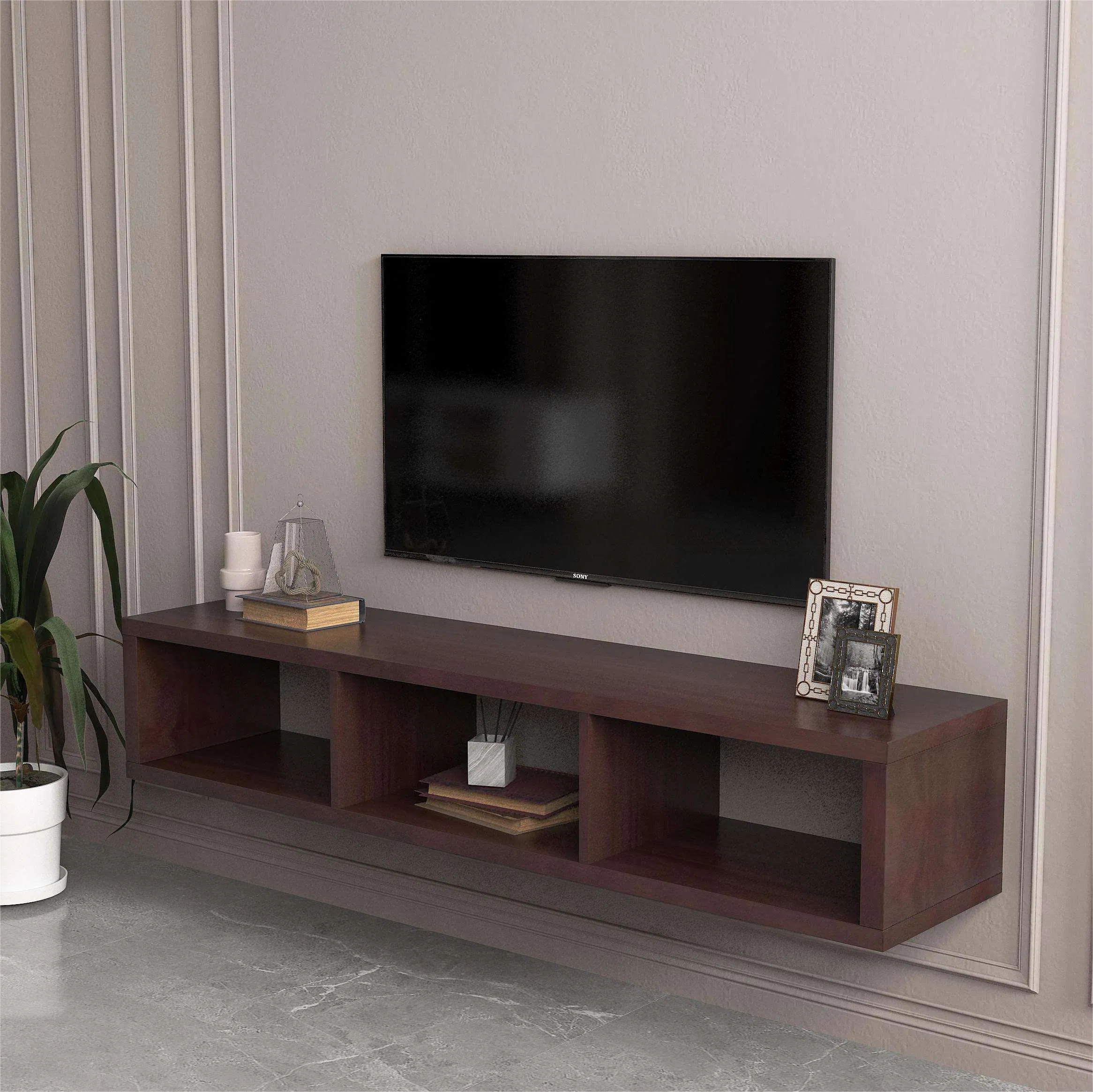 Modern Wall-Mounted TV Stand, New Model Media Console for Living Room