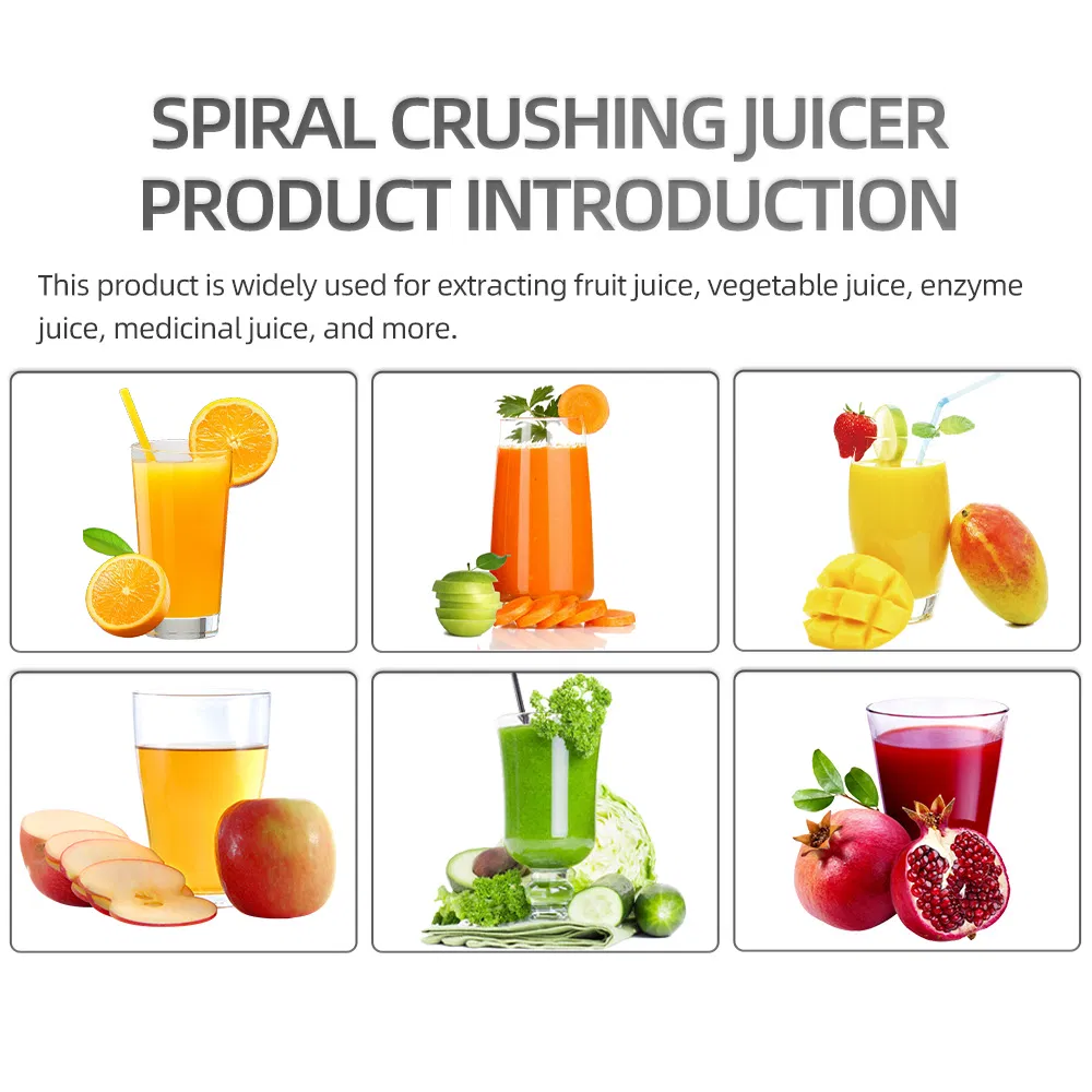 Electric Screw Crushing Ginger Vegetable Squeeze Juicer Juice Extractor Machine Automatic Slag Juice Separation Equipment