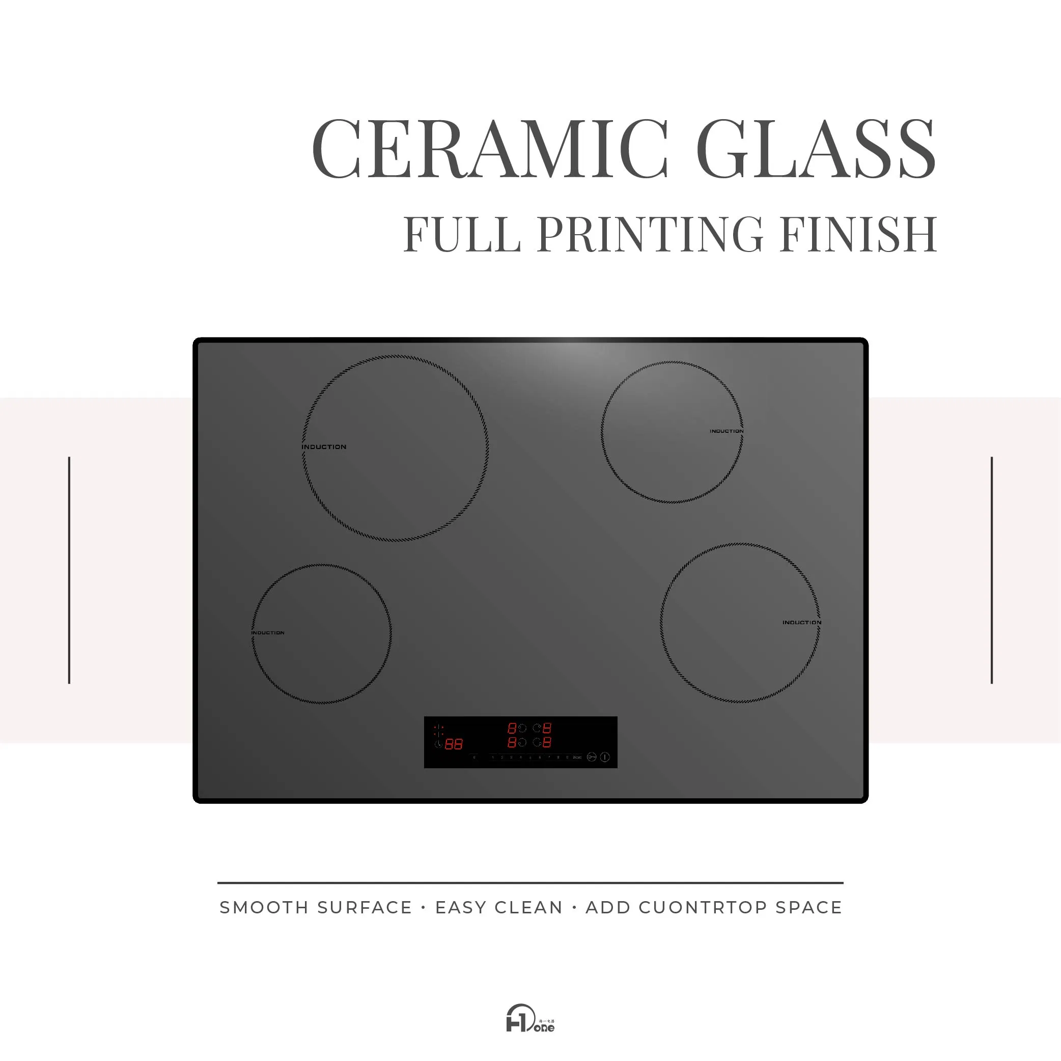 Energy-Efficient Induction Cooktop Features 4 Cooking Zones in Black 30''