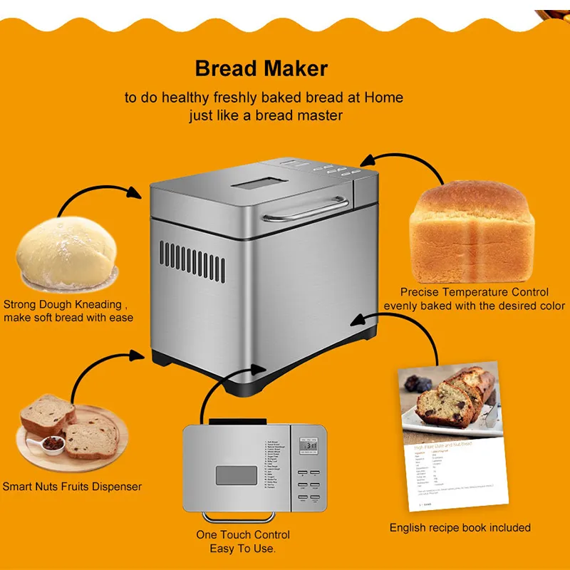 Automatic Home Bread Maker Machine Detail