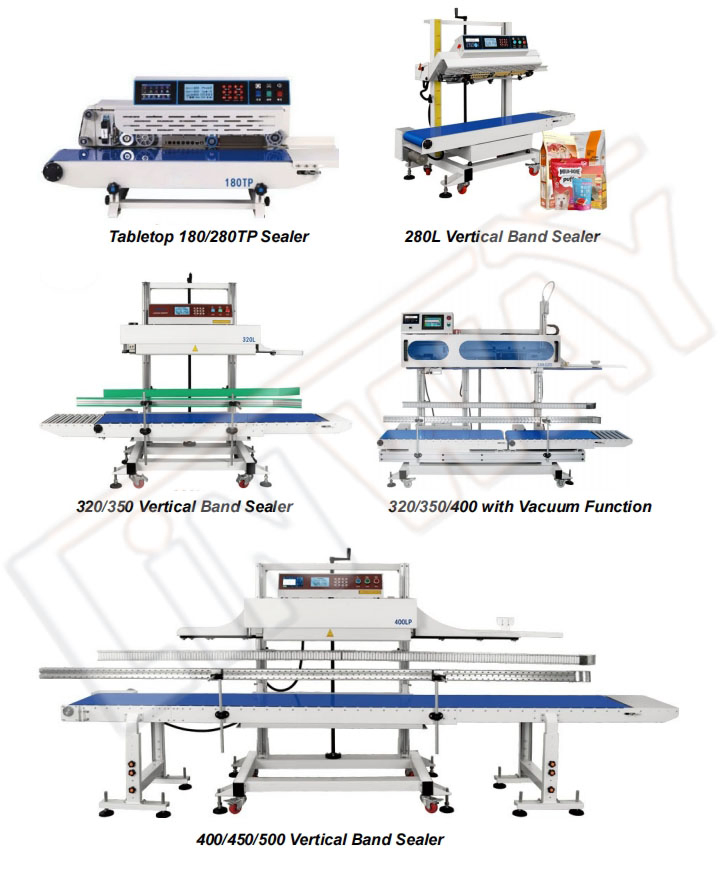 New Heavy Duty Horizontal Continuous Bag Pouch Vacuum Band Sealer Machine