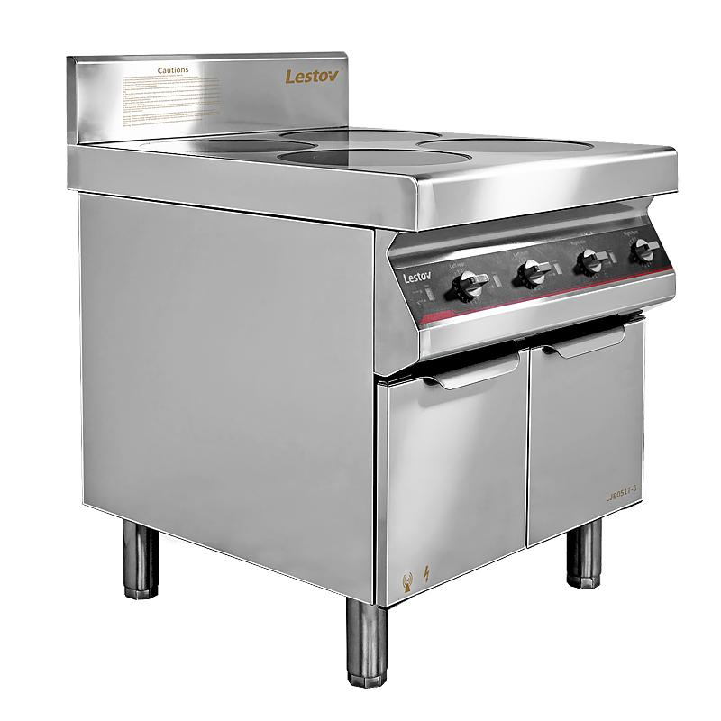 Lestov 4 Burner Commercial Induction Cooktop for Restaurant Kitchen Use 3500W