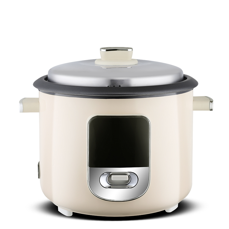 China Supplier Black Mechanical Electric Rice Cooker with Glass Lid Cook/Warm Indicator