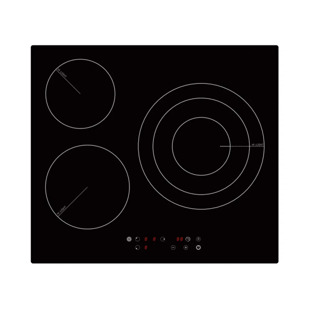 5700W Built-in 3 Burner Invisible Induction Ceramic Hob Cooktop for Kitchen Cooking