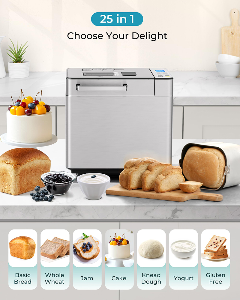 Wholesale Home and Commercial Bread Maker with Gluten-Free Setting for Global Appliance Importers