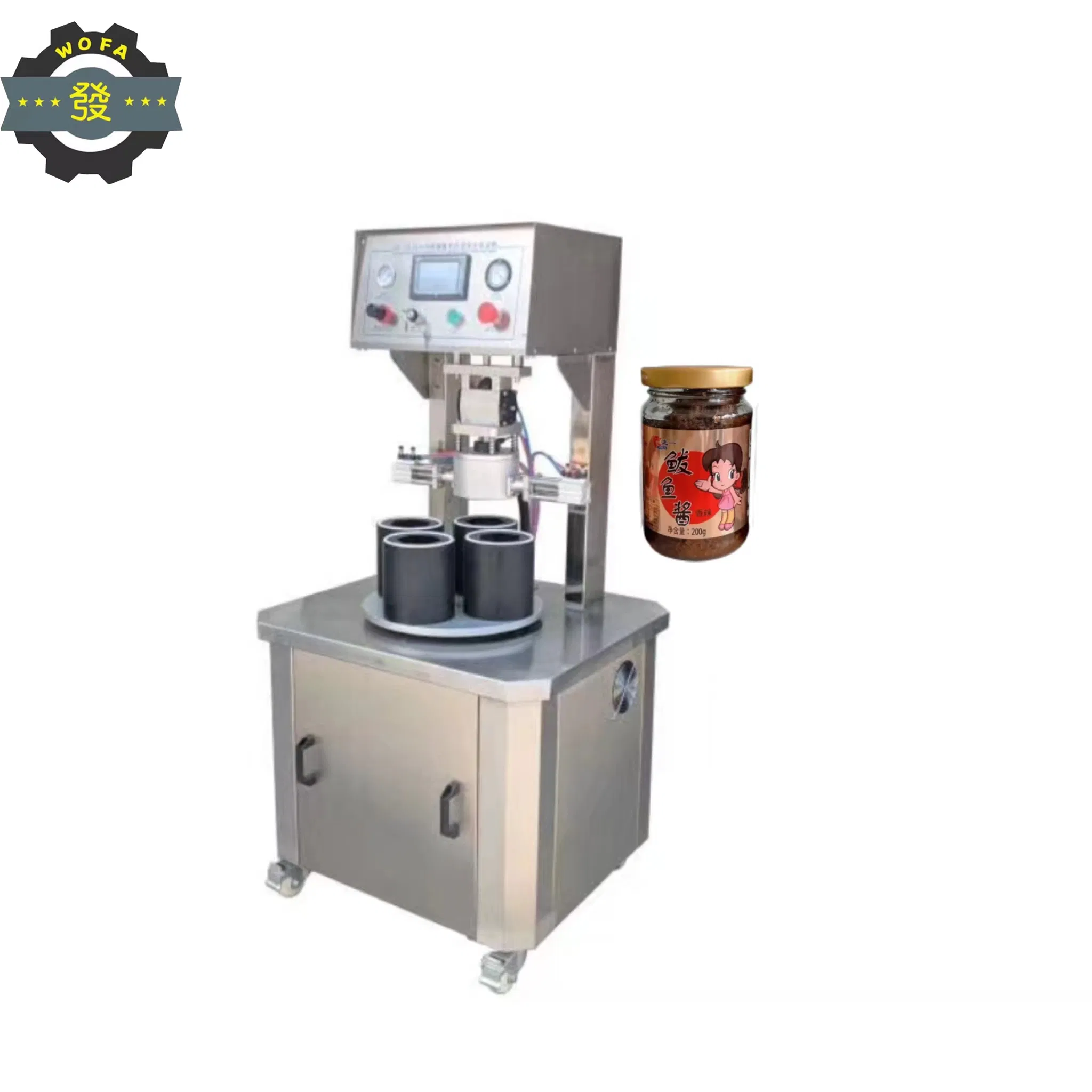 Jia He Wf-Xg4 Tomato Sauce Vacuum Sealer Machine Bottle Sealer Vacuum Sealer Capping Machine for Bottle Capper Glass Jar