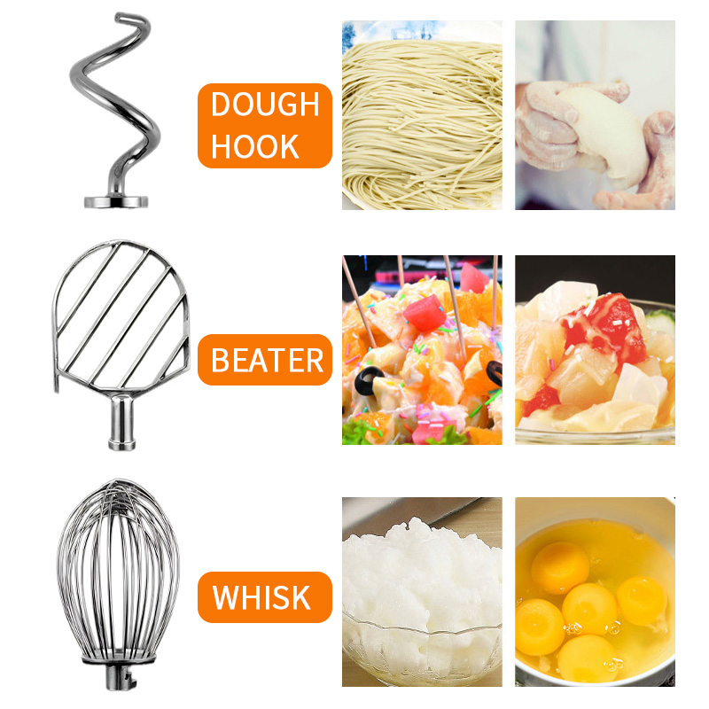 High Quality Best Bread Commercial Stand Mixer for Cake, Kitchen Food Aid Mix Dough Electric Cake Stand Mixer Kitchen Appliance 7L Beater Machine Price Mixe