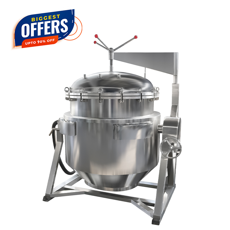 Industrial Commercial Big Capacity Cooking Kettle Electric Gas Steam Pressure Cooker Big Capacity