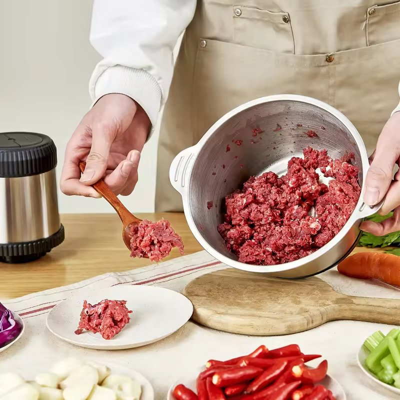 2L Meat Grinder Slicer Mincer Food Processing Stainless Steel Electric Meat Grinder