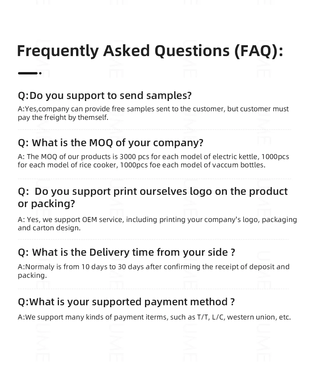 FAQ Summary Image