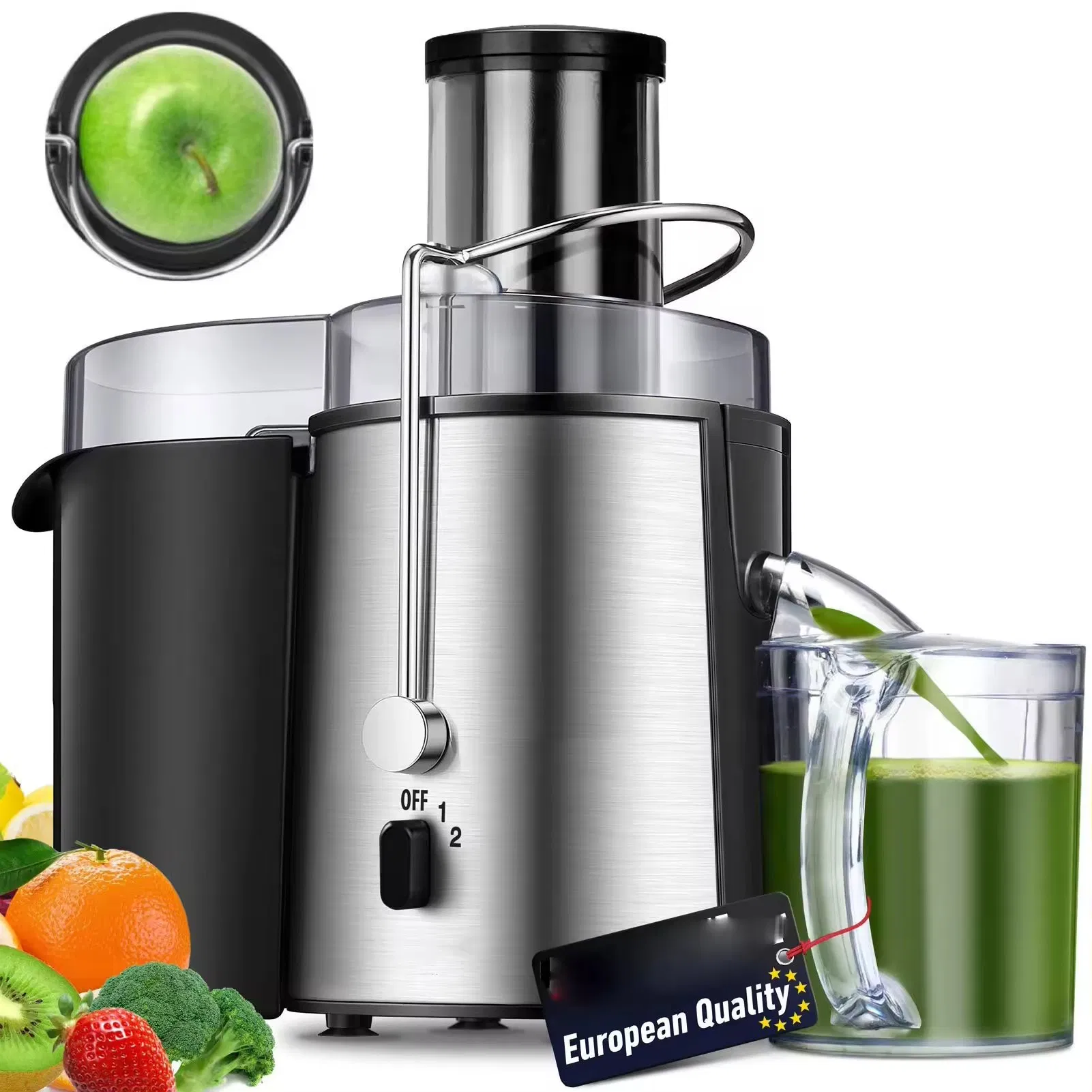 High Quality Automatic Big Mouth Slow Screw Cold Press Juicer Juice Extractor