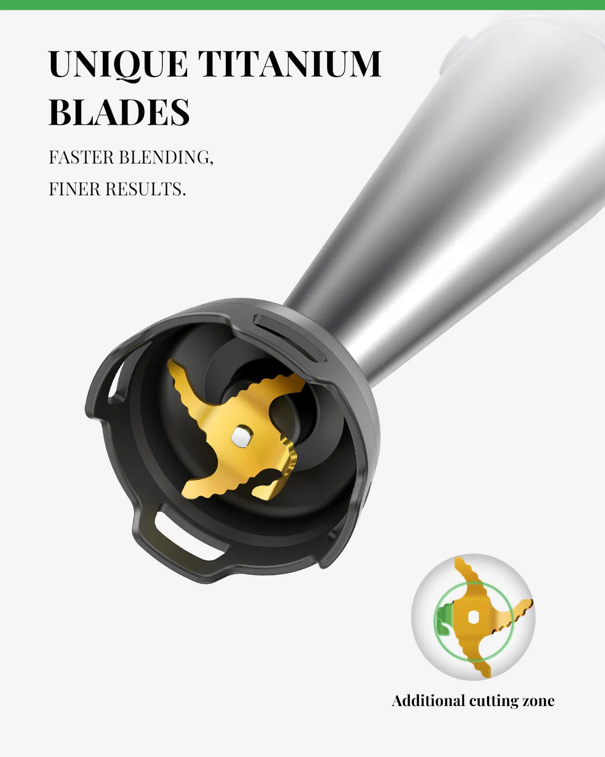 Hand Held Stainless Steelstick Emulsifier for Making Baby Food Soup Immersion Blender