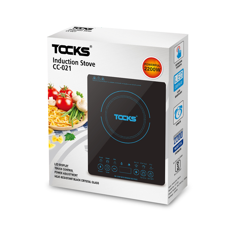 Touch control blue color premium induction stove induction cooktop 8-different cooking mode CC-021