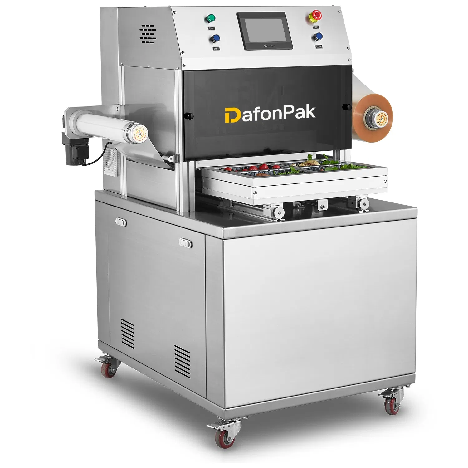 Vacuum Automatic Map Gas Flush Manual Aluminum Foil Rectangle Plastic Silken Tofu Vegetables SD Tray Sealer Efficient Durable Safe Versatile Tray Sealer