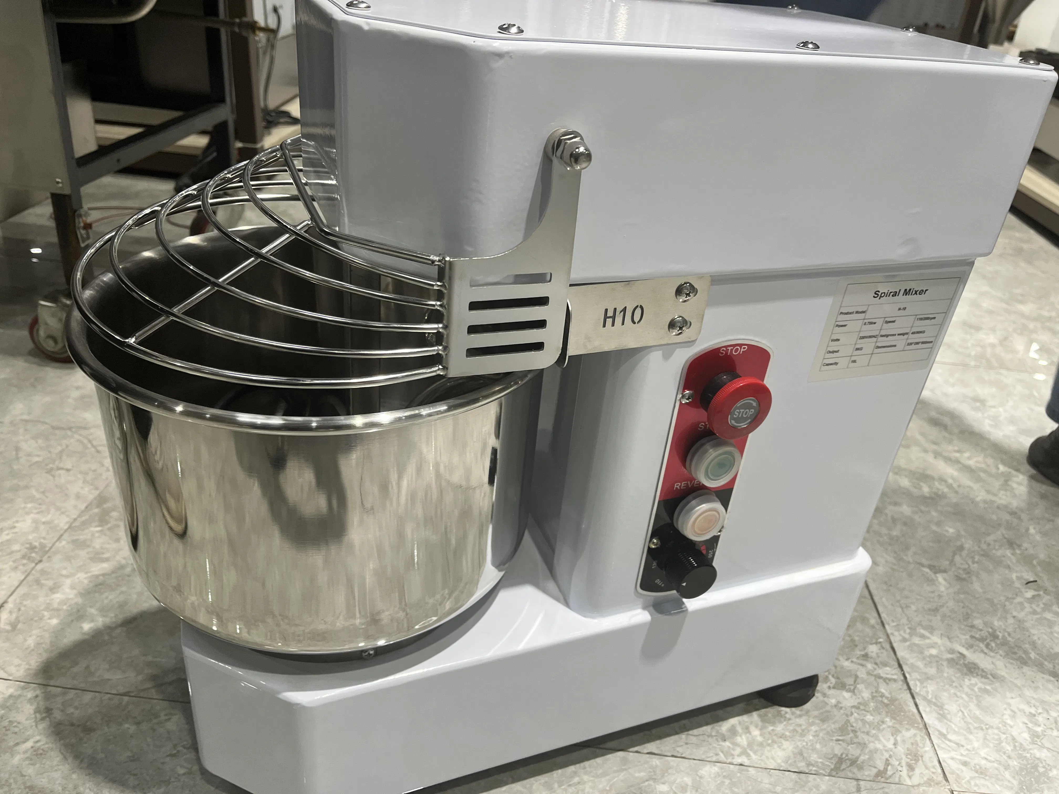 Commercial 10L Spiral Planetary Food Dough Mixer Stand Cake Flour Mixer Stainless Steel Household Chef Machine