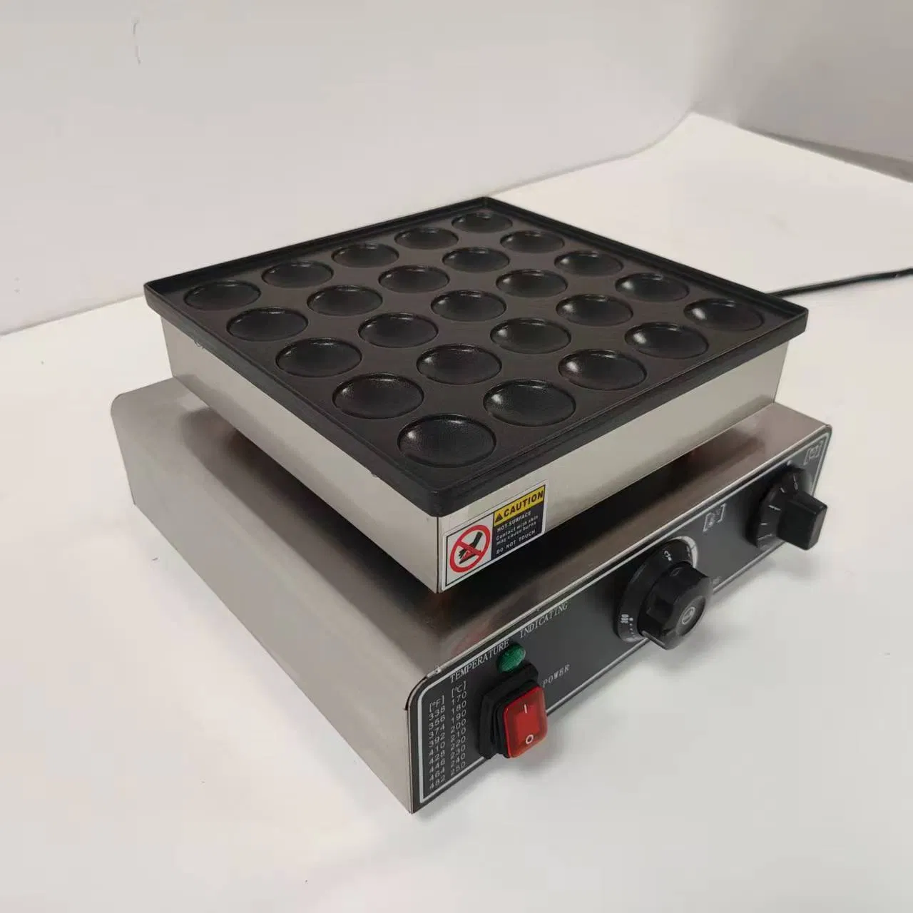 900W Commercial Mini Dutch Pancake Baker 25PCS Muffin Waffle Maker Machine 25 Holes Commercial Electric Nonstick Bread Maker