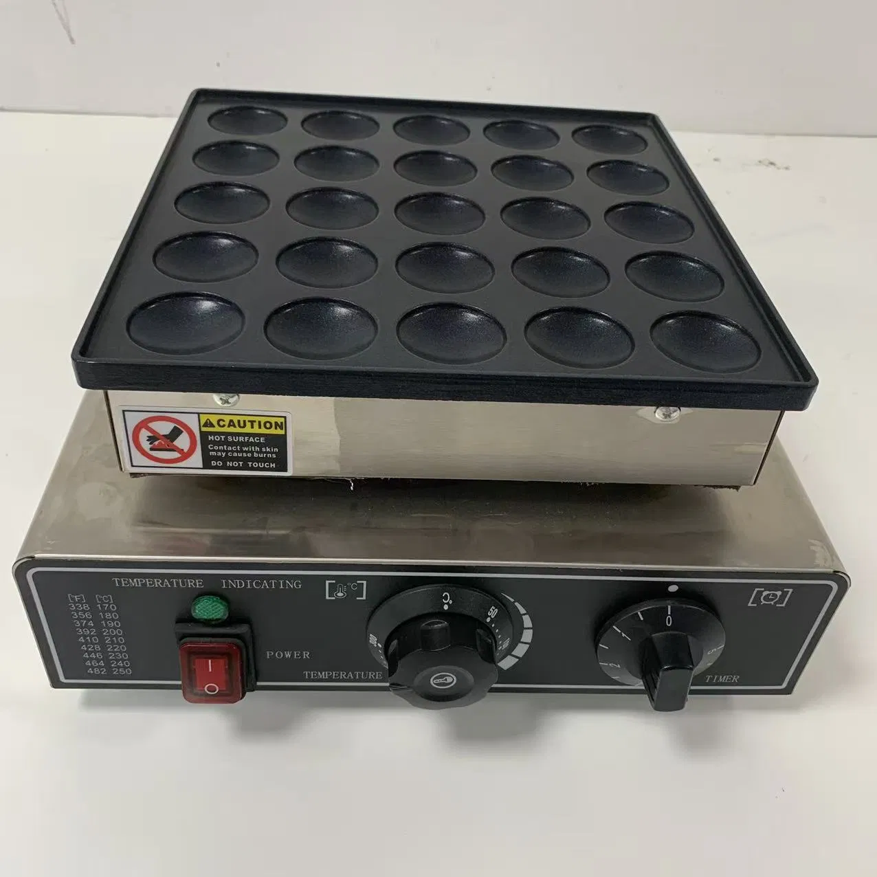 900W Commercial Mini Dutch Pancake Baker 25PCS Muffin Waffle Maker Machine 25 Holes Commercial Electric Nonstick Bread Maker