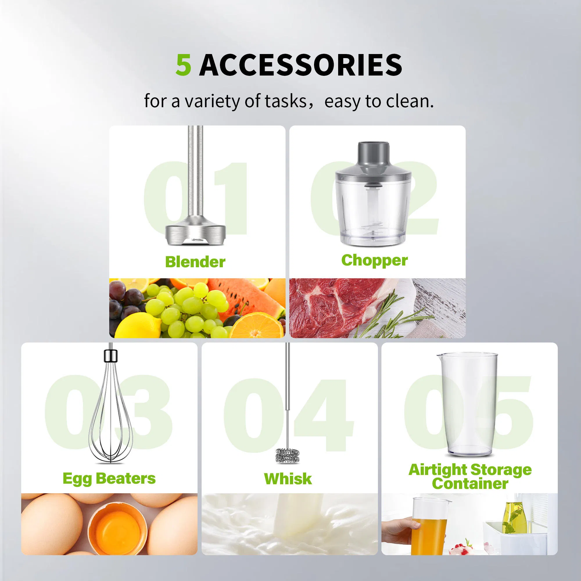 850W Powerful Immersion Blender Handheld 2025 New Update Hand Blender