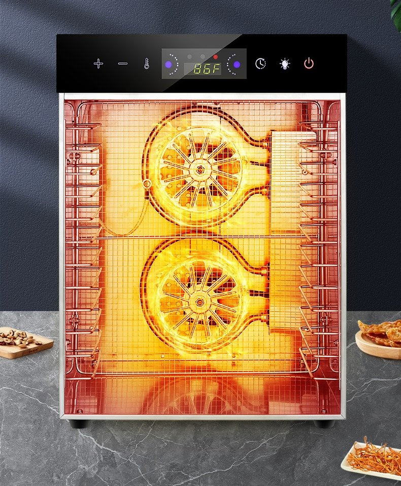 12 Layer Commercial Fruit and Vegetable Dryer Machine 800W Large Capacity Food Dehydrator
