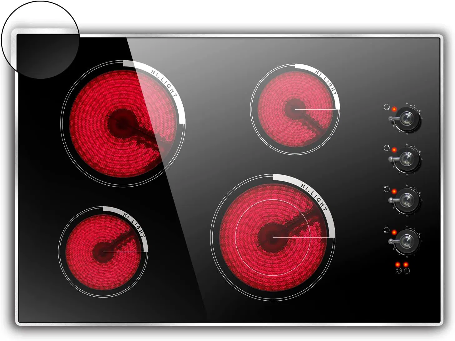 Kitchen Appliance: European Electric Cooktop with Ceramic Induction