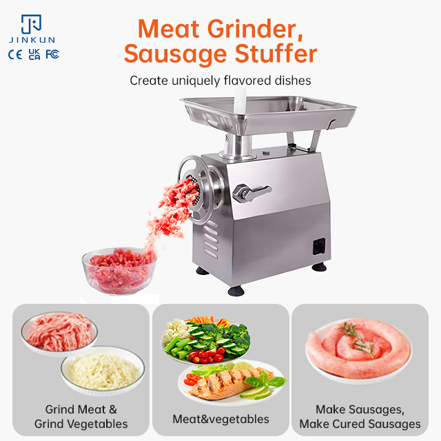 Electric Meat Grinder for Household Use Stainless Steel Sausage and Meat Mincer Machine