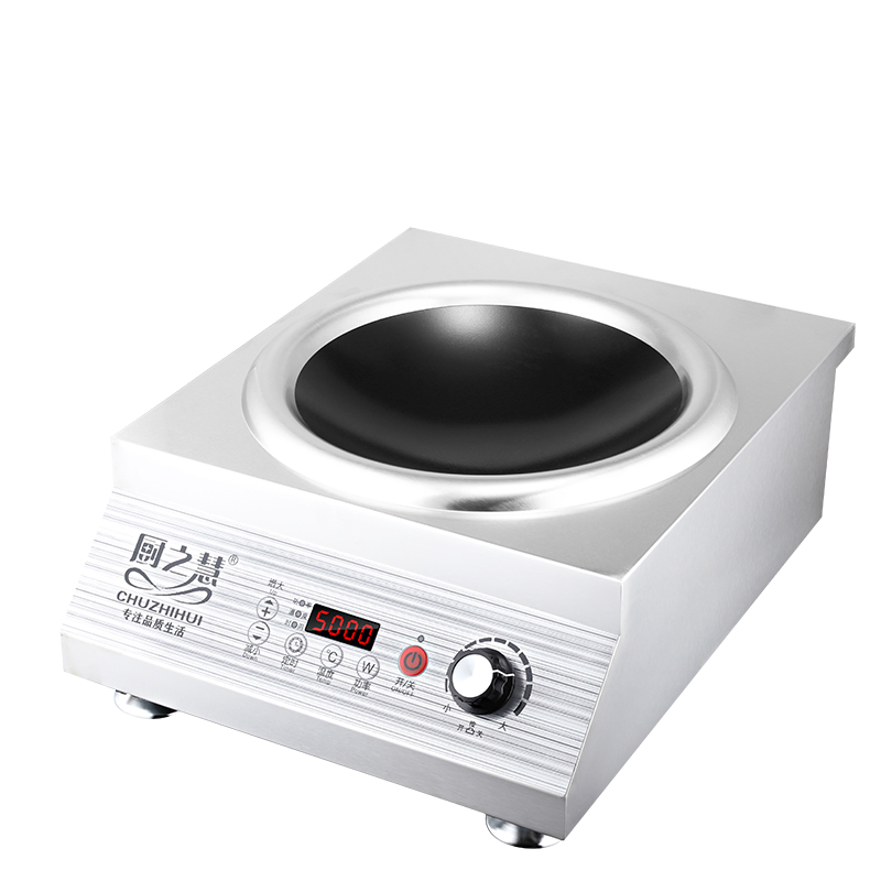 Kitchen Appliance Commercial Flat &amp; Concave Non-Gas Electric Induction Cooktop Stainless Steel