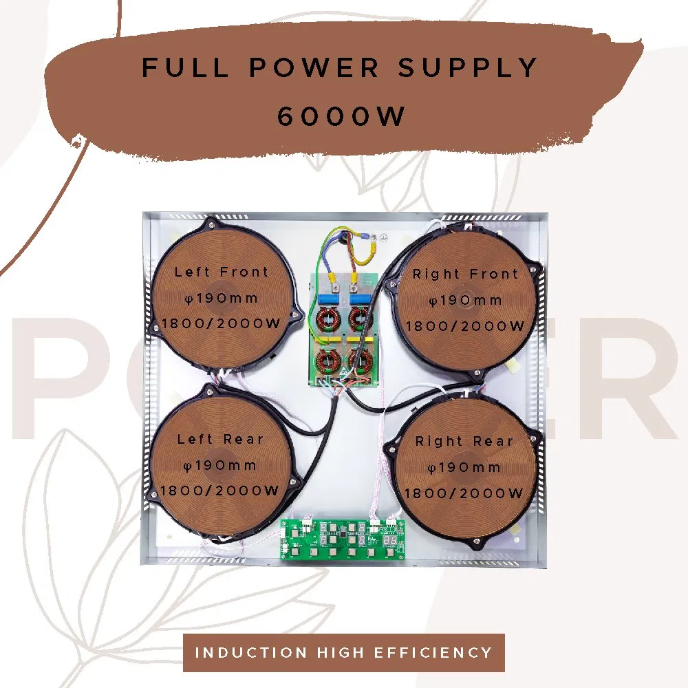 Factory Sale 220V Induction Cooktop 4 Burner for Countertop with Touch Display