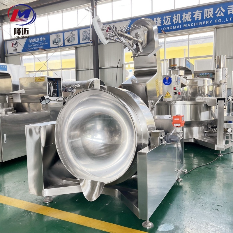 Automatic Tilting Gas Electric Steam Chicken Cooking Mixer Planetary Double Jacketed Kettle