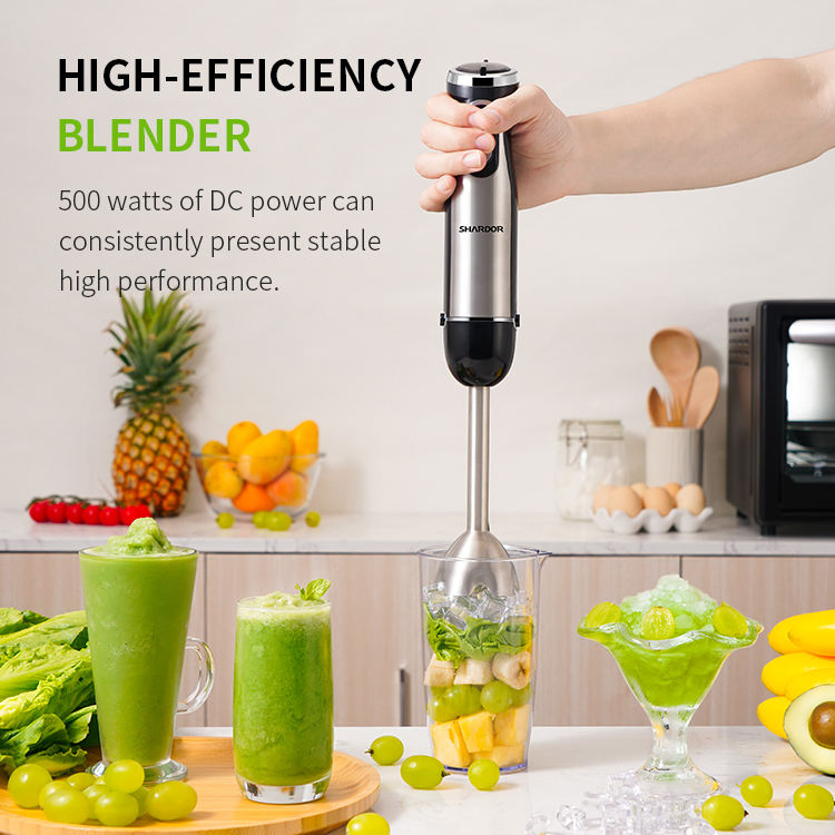 Save Gdor Chopper Titanium Blades Immersion Blender 5 in 1 Hand Blender 10oow Heavy Duty Motor Egg Whisk Mixer