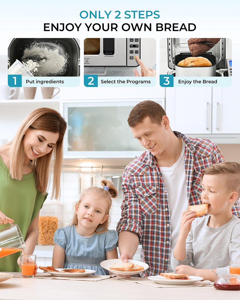 Wholesale Home and Commercial Bread Maker with Gluten-Free Setting for Global Appliance Importers