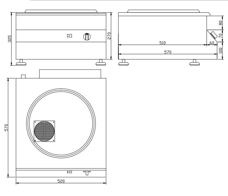 5000W Tabletop Induction Cooktops Portable Durable High Power for Commercial Kitchen