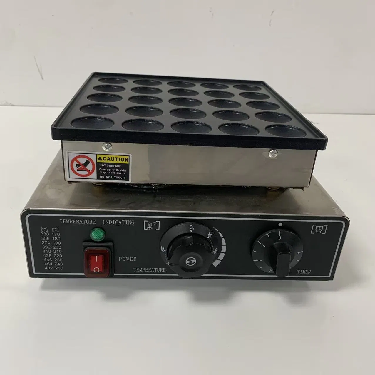 900W Commercial Mini Dutch Pancake Baker 25PCS Muffin Waffle Maker Machine 25 Holes Commercial Electric Nonstick Bread Maker