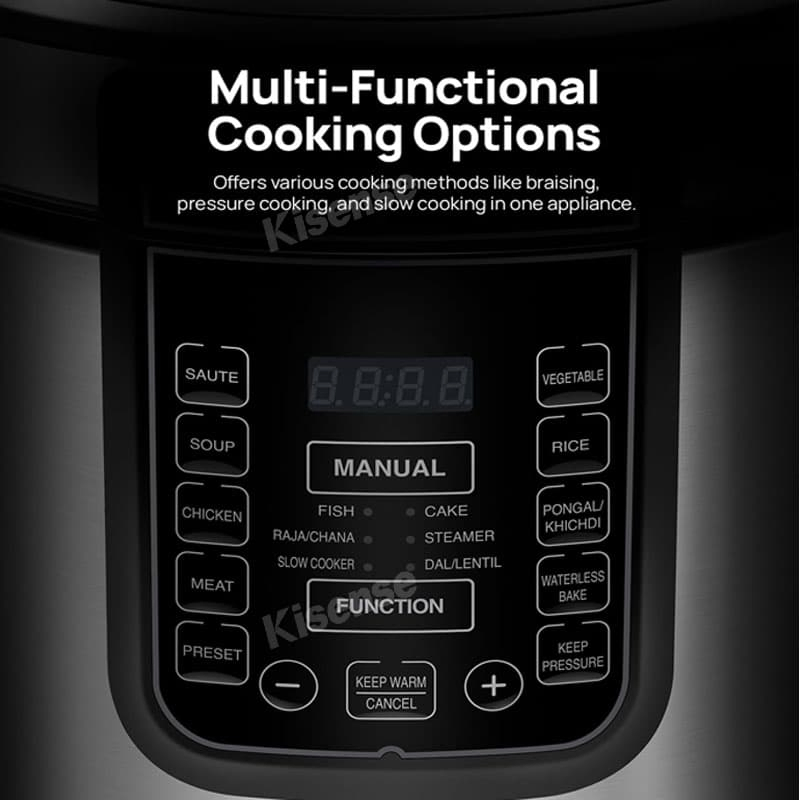 Digital Inox Ppp01p, 6L, Preto Electric Pressure Cooker